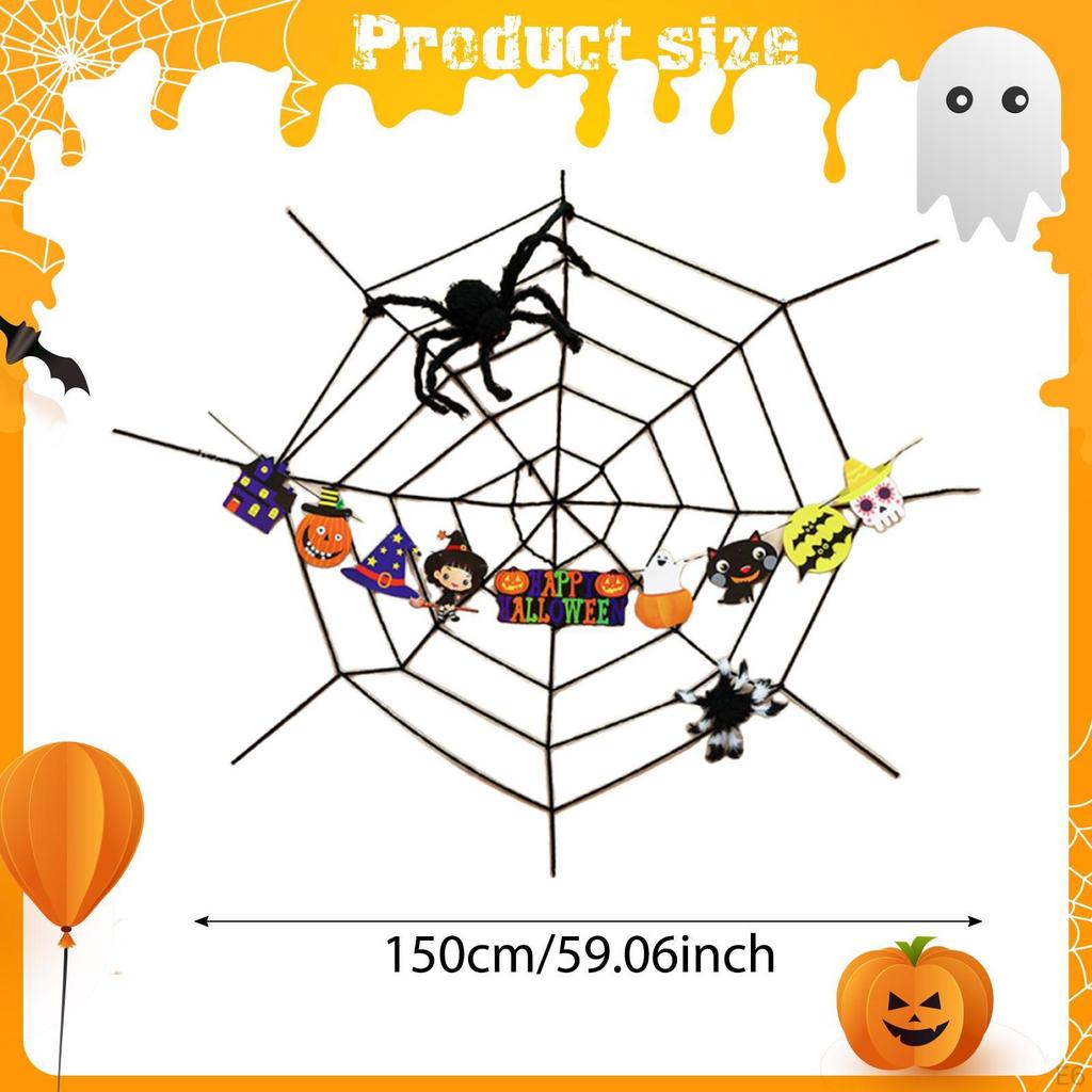 Halloween Spider Web Decoration Backdrop Versatile Creative Hanging Ornament Decor for