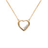 [J0082] - Gold-plated Necklace 'Love' White Gold - 16x14 Mm