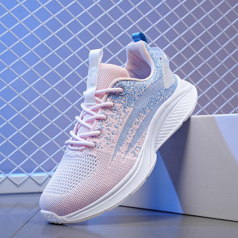 Women's Light Plus Size Fashion Casual Sports Shoes Walking Mesh Surface Loafer Breathable Flat Fitness Mom Women's Shoes