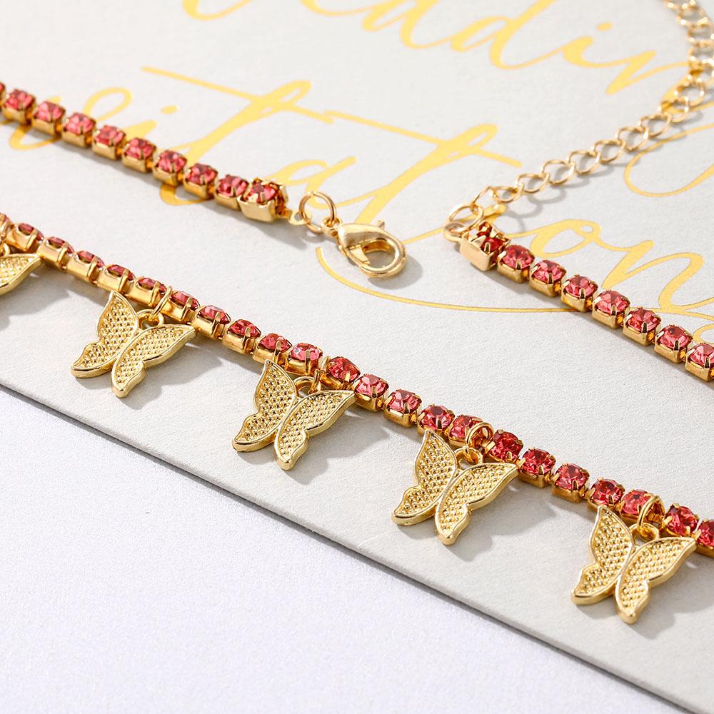 Ожерелье с бабочкой, кулон с бабочкой, ожерелье, женская цепочка на ключицу, модные женские украшения, подарок для девушки