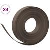 VidaXL Garden Edging 4 Pcs Brown 10 M 10 Cm Polyethylene 3155438