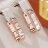 Wide Geometric Square Large Hoop Earrings for Women Minimalist Party Wedding Jewelry Keep Gold Color