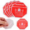 Red Security Alarm Sticker Waterproof Safety System Stickers Tool Warning Signs Decals