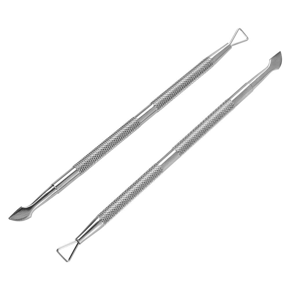 Professsional Stainless Steel Double Head Nail Cuticle Pusher Nail Polish Gel Scraper Peeler