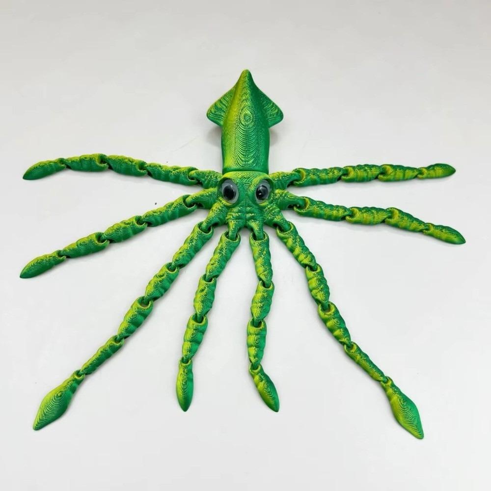 Action Figures 3D Printed Model Toy Movable Joints Octopus Model New Squid Model For Kids Gift