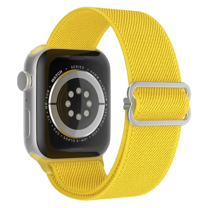 Эластичный нейлоновый ремешок для Apple Watch ultra 2 49 мм Series 9/8/7 41 мм 45 мм 38/42-40 мм/44 мм Богемский браслет ремешок для iWatch 6 5 4 3 Se