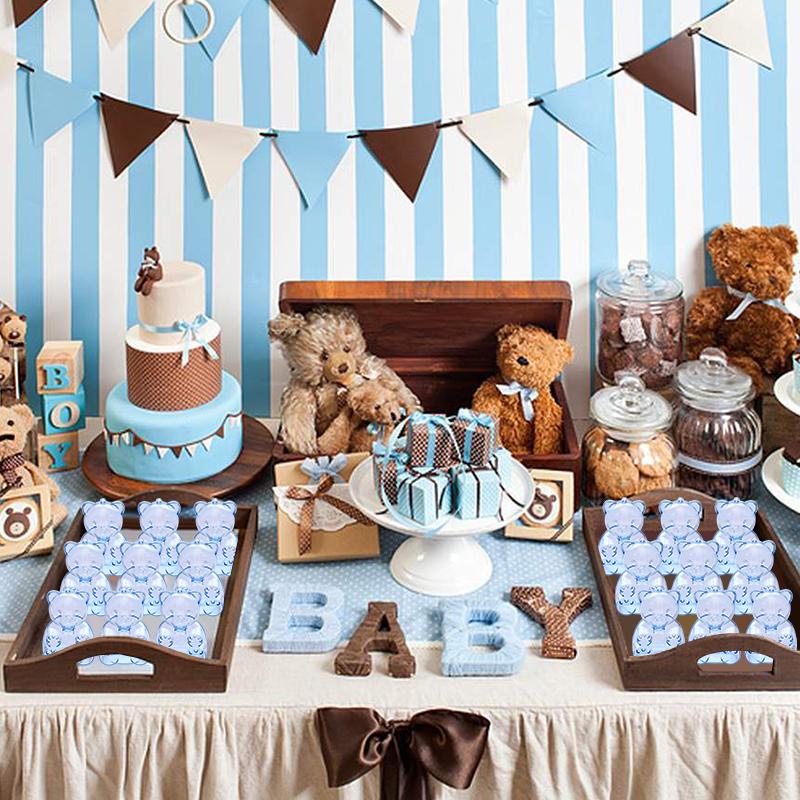 10 шт. коробка для конфет в форме медведя, прозрачная упаковка для ювелирных изделий, подарков, закусок, свадебных подарков, вечеринок, декора, сувениров для детского душа