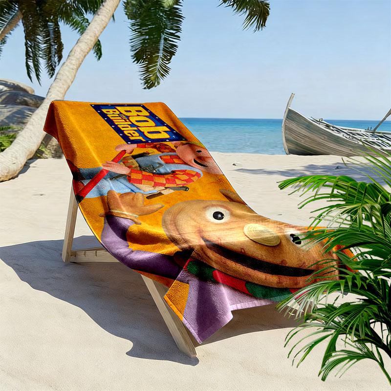 Bob Print Beach Towel, Large Soft Quick Dry Towel for Beach Camping Swimming