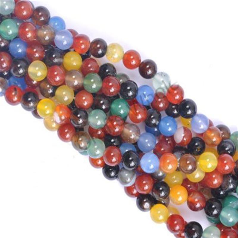 40 шт. Бусины из натурального камня круглые россыпью для изготовления ювелирных изделий своими руками браслет 4 мм