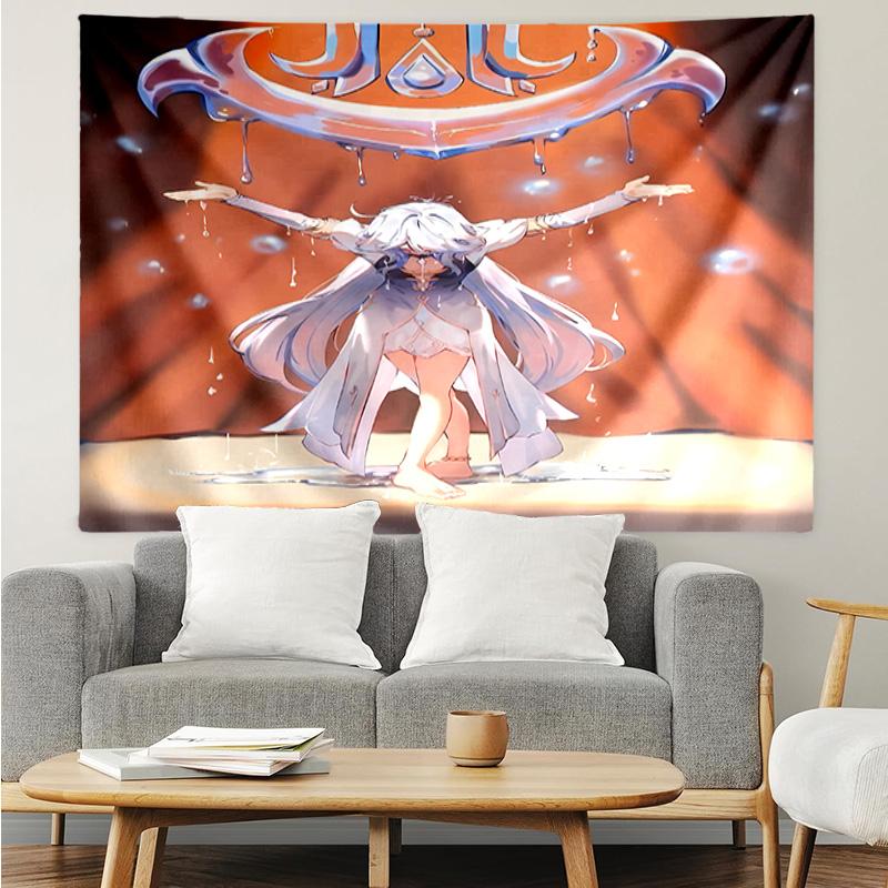 Genshin Impact characters6 Tapestry for Bedroom Aesthetic Classroom Tapestries Wall Hanging for Living Room Dorm Office,Ideal Creative Gift