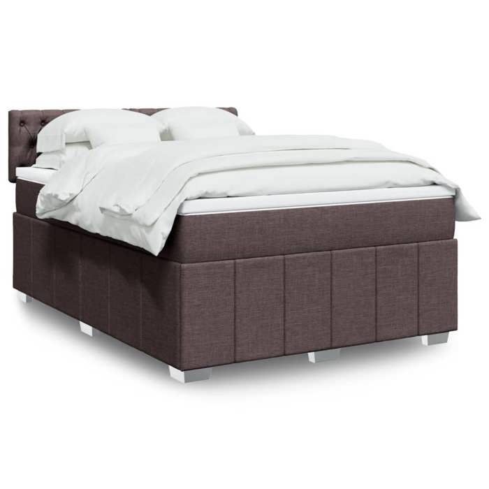 Maison Exclusive - Sommier à lattes de lit avec matelas Marron foncé 140x200 cm