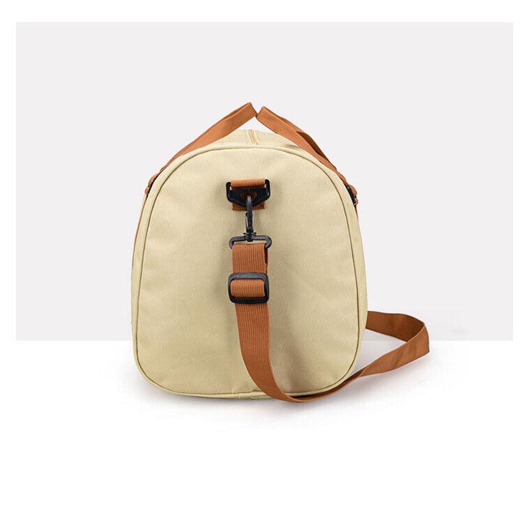 Canvas Travel Duffle Bag Tote Waterproof Lugage Bag Sports Gym Large Bag with Shoe Pocket Leisure Weekender Overnight Bag