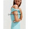 Summer New Women clothes Inlaid Asymmetric Neckline Sleeveless Midi Dress 8037392 8037734