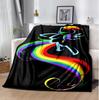 Rainbow Dash Flannel Blanket Soft Warm All-Season Throw, Design for Camping, Car Travel, Hiking Sofa, Bed, Office Perfect Gift for Parties