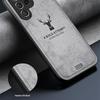 For Samsung Galaxy S25 Ultra Case Deer Pattern Cloth Texture PU Leather Hybrid Phone Cover