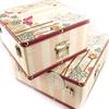 [L1945] - Set of 2 Trunks 'Belle Epoque' Taupe Pink Toy Boxes