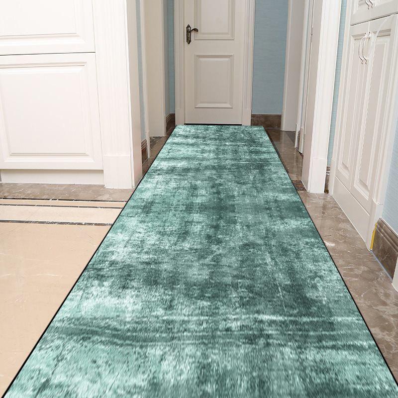 Однотонный ковер для коридора Нескользящий Зеленый Коридорные ковры Роскошный стиль Домашний декор Ковровая дорожка для холла Коврик для прихожей Настраиваемый