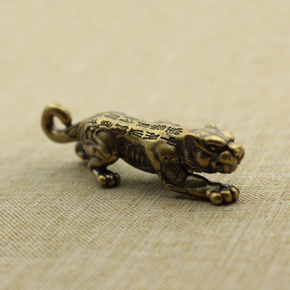 Металлические латунные подвески Тигры Брелок DIY Подвески Фигурки животных Тигр Брелки Автомобильные брелоки