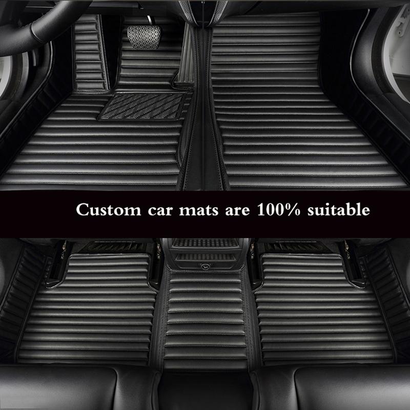 Striped Pu Leather Car Floor Mat for Mercedes S Class W222 5 Seat 2014-2020 Year Interior Details Car Accessories Carpet