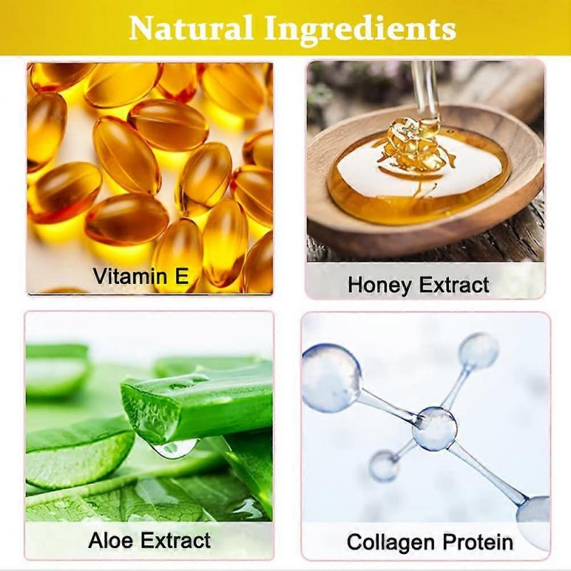 Bee Lip Balm Honey Pot, Honey Lip Mask Overnight Nourishing Hydrating Dry and Cracked Lip Scrubs Exfoliator Moisturizing Lip Sleeping Mask Reduces Lip