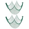 2Pcs Decorative Fishing Nets Hanging Ornaments Extra-Large DIY Ocean-inspired Craft Wall Art Hanging Fishnet Decor