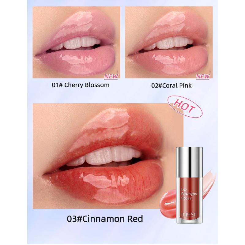 QIBEST Lip Oil Lasting Hydration Moisturizing Nourishing Light Lip Lines Lip Nectar Lip Gloss Toothed Lip Set