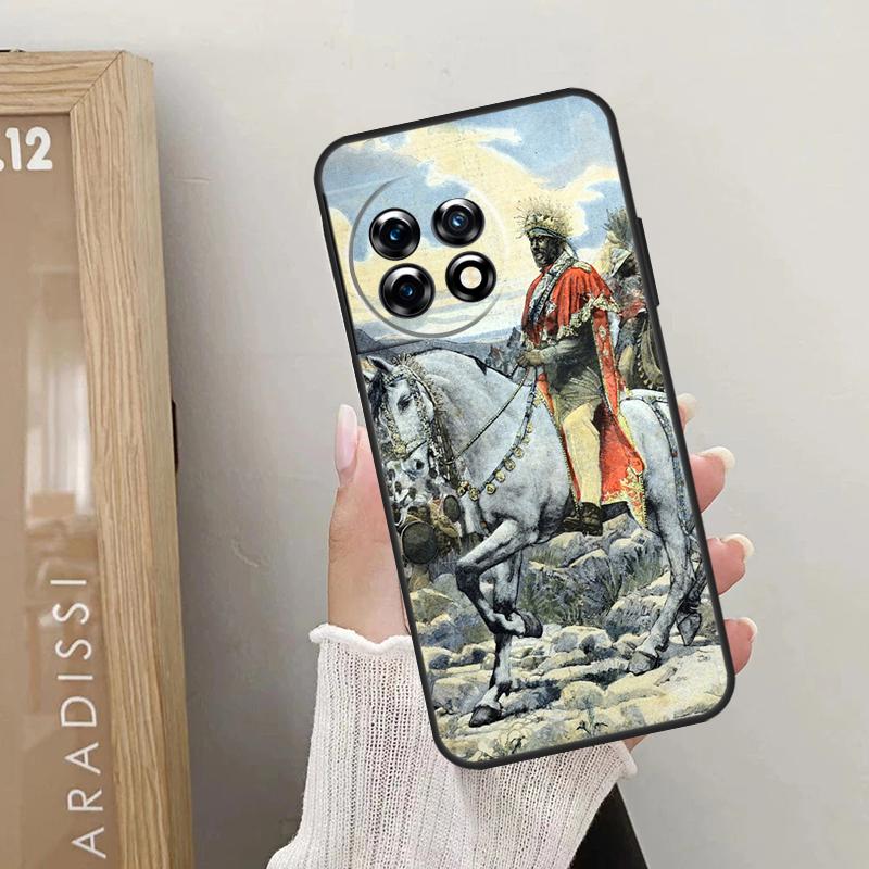 Emperor Menelik II of Ethiopia Case For OnePlus 10T 10R 12R 9R 8T 12 11 9 10 Pro Nord CE 2 3 Lite CE4 2T N10 N20 N30 Cover