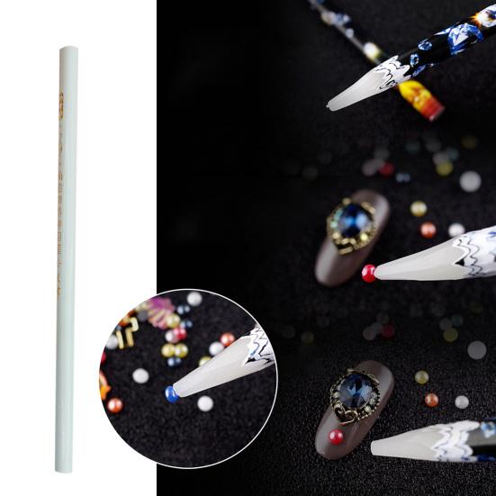 Practical Nail Art Pen Wide Application Great Rhinestone Picker Wax Pencil