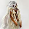 Large Square Scarf 90cm Ladies Silk Scarf Wrap Turban Middle East New Satin Satin Print Scarf
