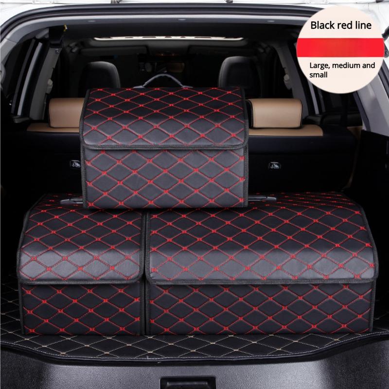 Handheld car storage box leather folding storage box multifunctional car storage box organizing box