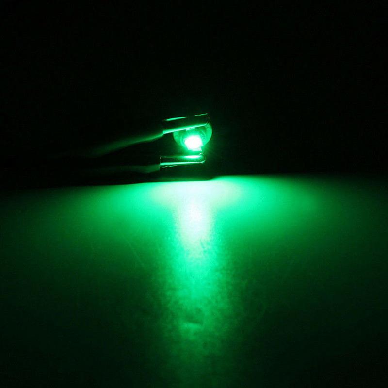 10 шт. T5 B8.5D 5050 1 SMD светодиодные универсальные приборные панели для приборов, лампочки зеленые пластиковые детали интерьера, автомобильные аксессуары