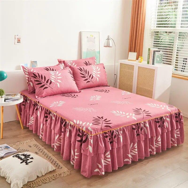 Korean Version Bed Skirt Style Single Piece Bed Sheets Bed Covers Mattresses Anti Slip Protective Covers Dust Covers