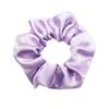 Large Solid Color Satin Fabric Scrunchies for Women's Ponytails