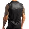 Мужской летний жилет больших размеров из матовой блестящей кожи без рукавов, спортивный повседневный жилет