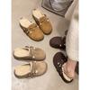 Хаки платформа велюровые полусапоги Birkenstocks женская обувь зимние утолщенные тепловые хлопковые тапочки