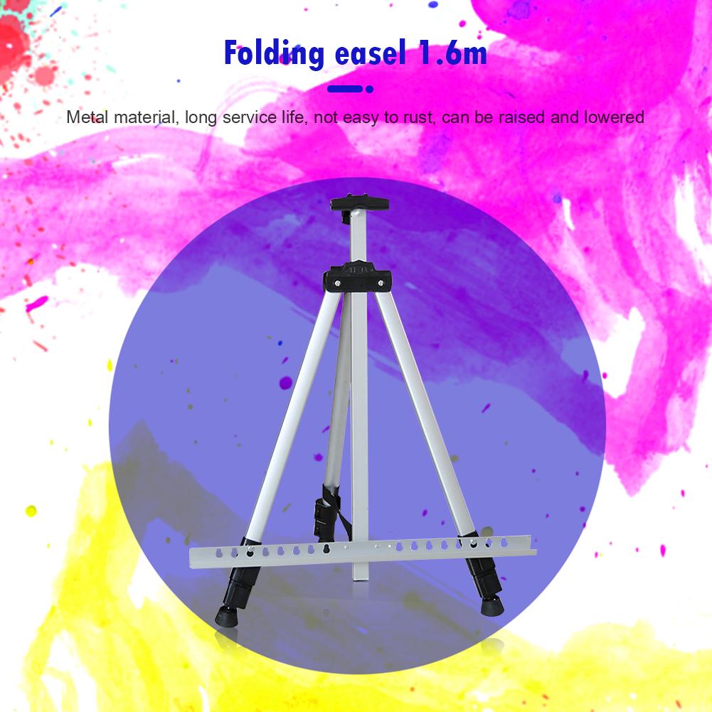 1.6m Tripod Display Rack Travel Painting Easel Telescopic Folding Portable Shelf for Outdoor Travelling Decoration