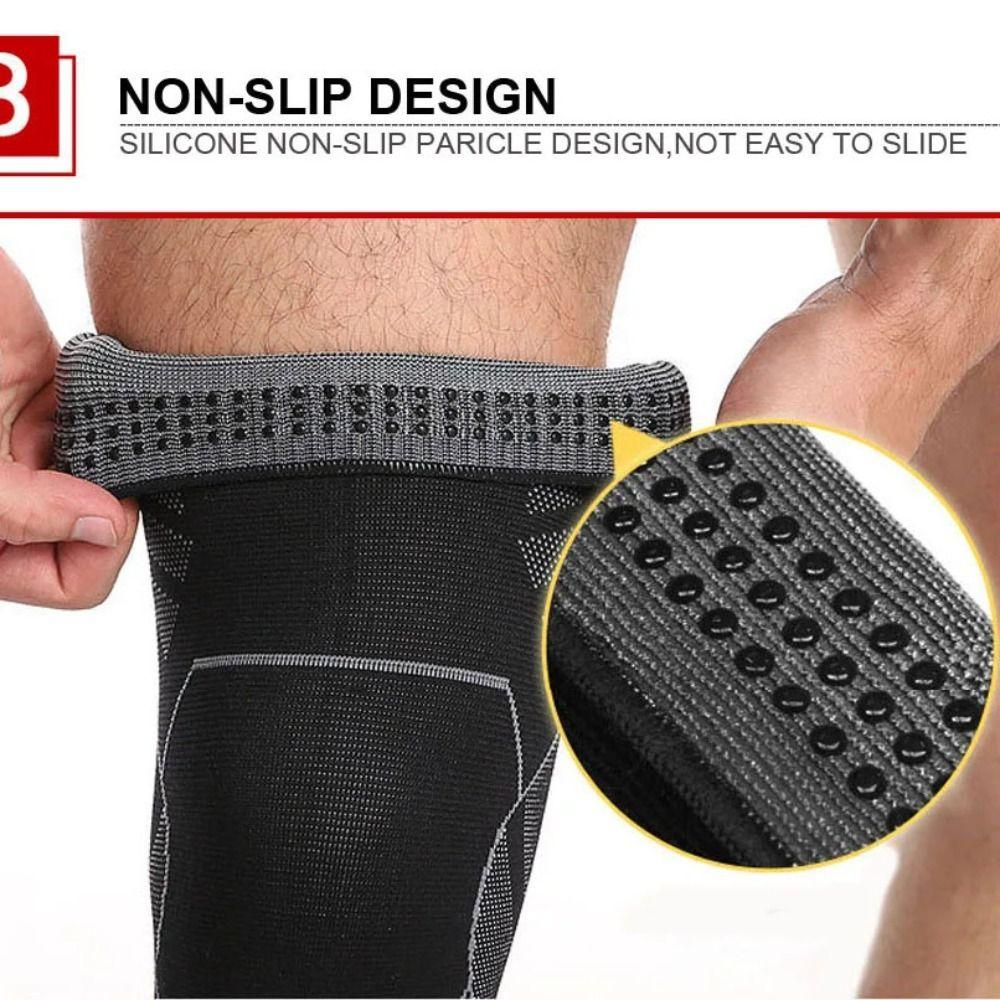 Imitation Nylon Full Leg Compression Sleeve Wear-resistant Compression Knee Sleeve  Women Men