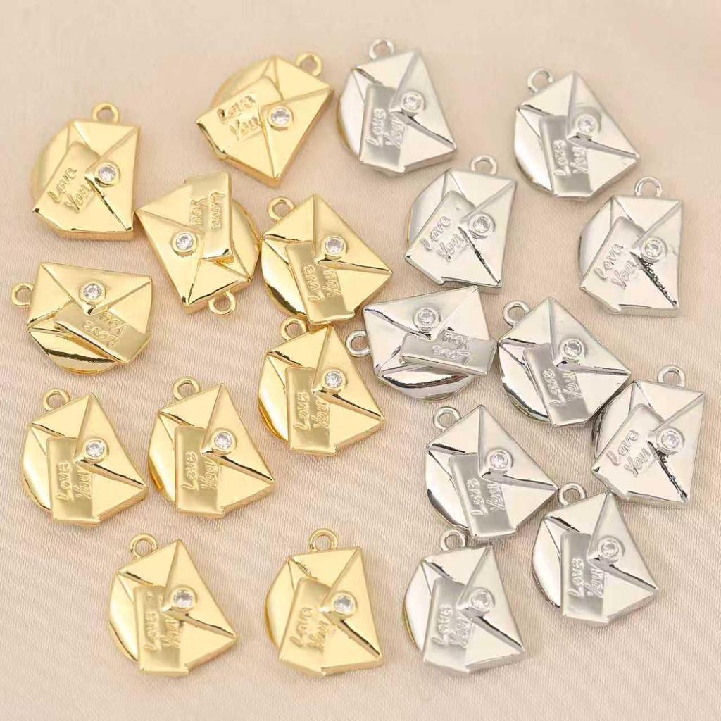 Liangfei Европейский и Американский Позолоченный 18K Кулон-Конверт для Письма Любви - Ручная Работа Креативный Аксессуар Ювелирное Изделие для Пары