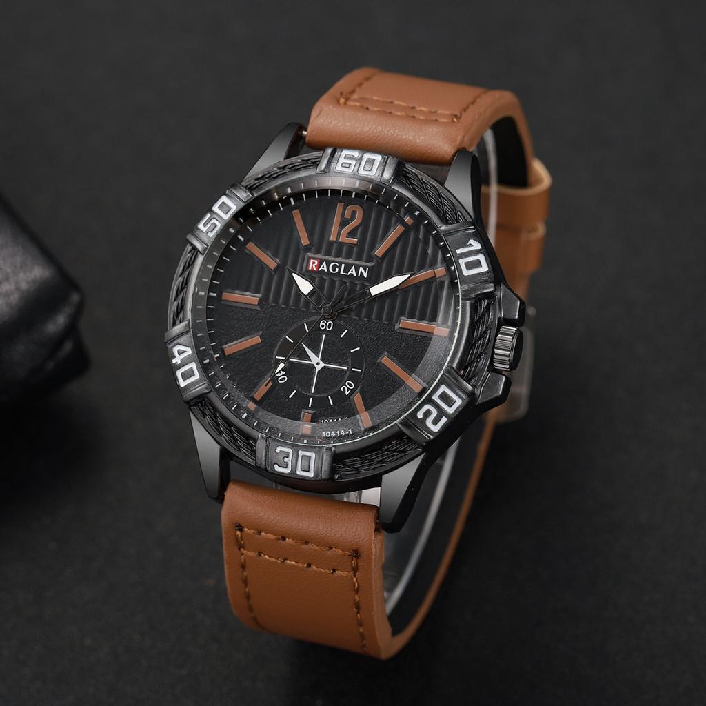 1pcs/set New Men's Watches Business Fashion Digital Large Dial Leisure Trend Quartz Watch (Box Not Included)
