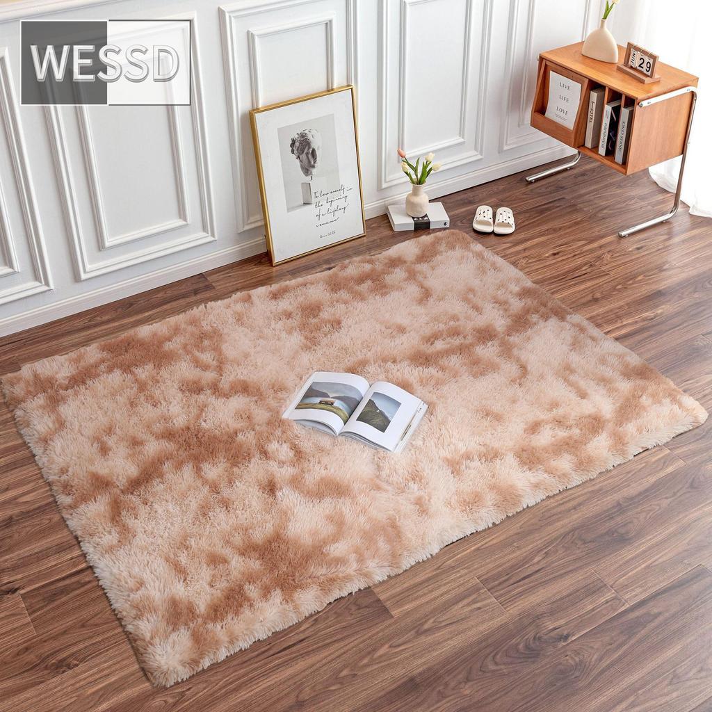 Плюшевый ковер градиентного цвета для спальни, мягкие прямоугольные мохнатые коврики для гостиной, милый пушистый коврик для комнаты для девочек, детский ковер, игровой коврик, украшение комнаты