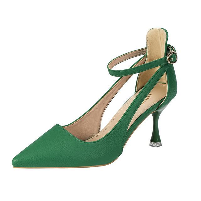 Модные женские туфли-лодочки, офисная обувь, женские сандалии с острым носком, однотонная женская обувь для вечеринок на тонком каблуке 7,5 см, женские рабочие туфли на высоком каблуке