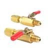Pack of 3 Air Conditioning Refrigerant Ball Valve Kits Shut-off Valves Brass Material Repair Part for Multifuntion Use