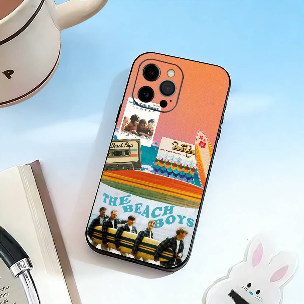 Чехол для телефона B-Beach Boys для iPhone 17, 16, 15, 14, 13, 12, 11 Plus, Pro Max, Другие Мягкий Черный Чехол