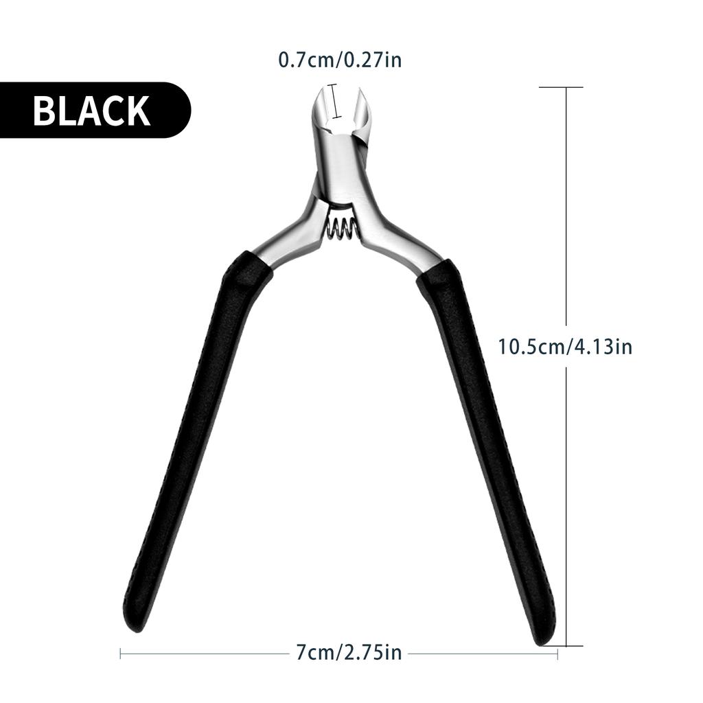 Маникюрные ножницы для кутикулы Силиконовая нескользящая ручка Кусачки для кутикулы Обрезание краев ногтей Заусенцы Ножницы для омертвевшей кожи Инструменты для нейл-арта