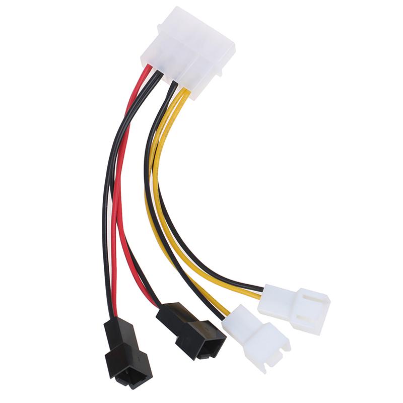 4-контактный разъем Molex/Ide для ПК с 3-контактным разъемом адаптера кабеля питания процессора/корпуса/корпуса вентилятора