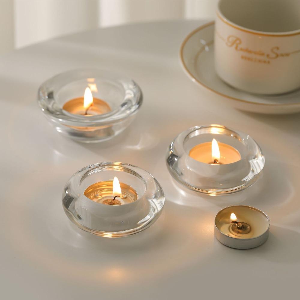 Hollow Wax Holder Round Glass Candle Holder New Candle Holder Glass Tea Light  Wedding