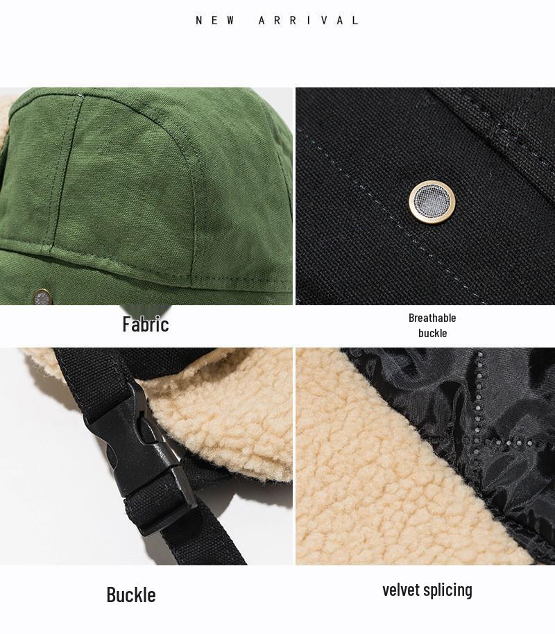 Шапка-авиатор из овечьей шерсти на зиму: Ветрозащитный, Защищающий от холода, Защита ушей для активного отдыха