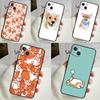 Cartoon Corgi Dog Phone Case For iPhone 16 15 14 12 11 13 Pro Max 7 8 Plus X XR XS Max 13 12 Mini Cover