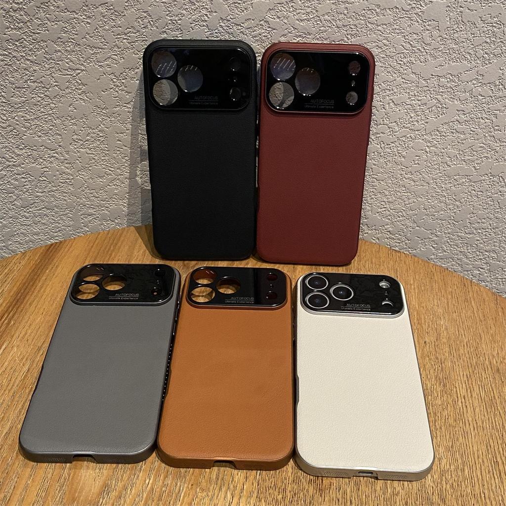 Совместимый кожаный чехол для телефона Apple 17 Pro Max с теплоотводом и магнитной фиксацией, также подходит для iPhone 17 Pro, 16 Pro Max, 15 PM, 14 Pro.