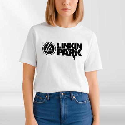 Футболка с логотипом Linkin Park Черная Nu Metal Рок-группа Футболка Унисекс